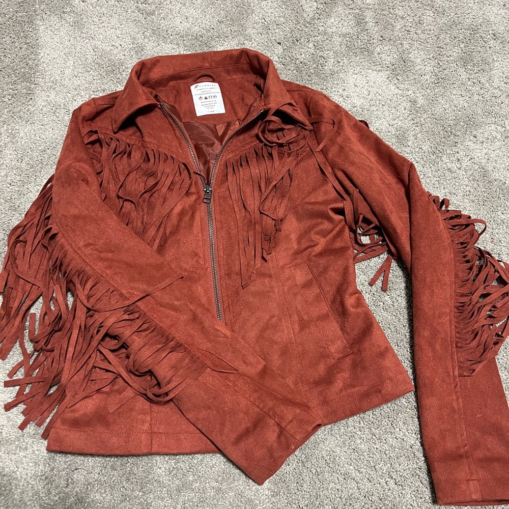 Fringed Rust Jacket - Picture 3 of 4